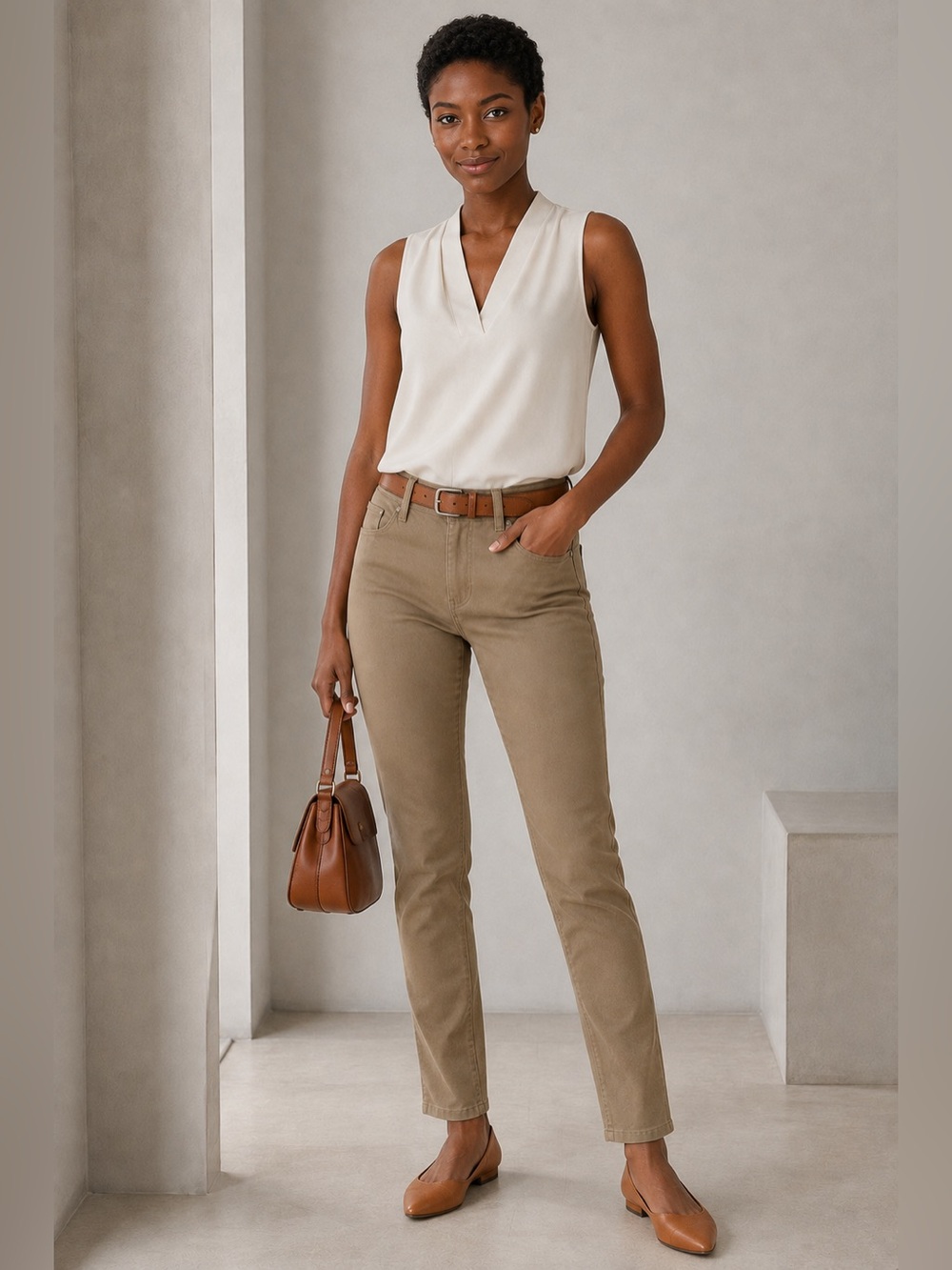Banana Republic Sloan Fit 5-Pocket Pants Tan Size 4S NWT